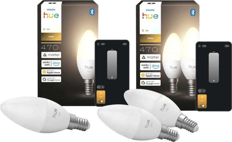Philips Hue Kaarslamp White E14 3-Pack