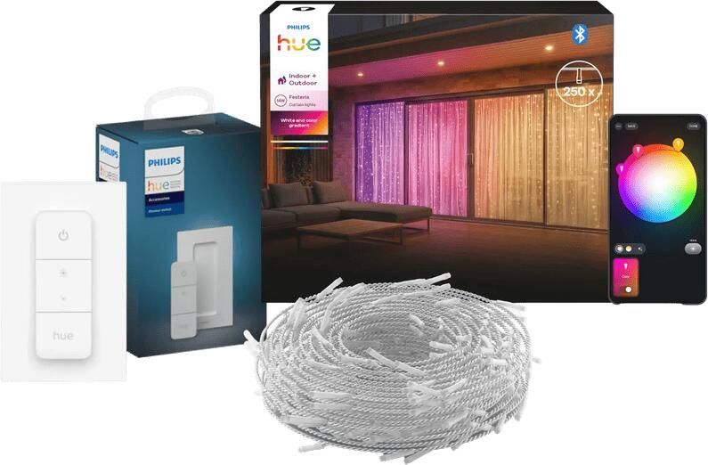 Philips Hue LED Lichtgordijn 1 35 x 2 meter + Dimmer