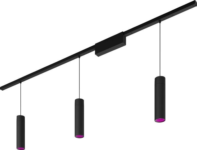 Philips Hue Perifo railverlichting plafond 3 hanglampen White and Color Zwart
