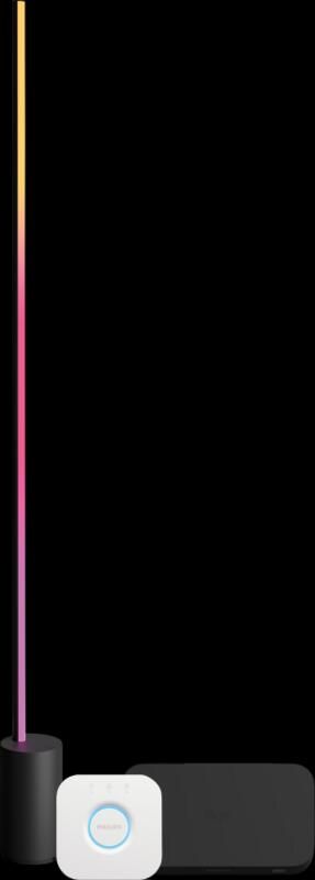 Philips Hue Play HDMI Sync Box + Gradient Signe zwart vloerlamp + Bridge