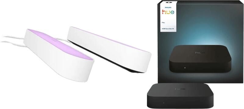Philips Hue Play Lichtbalk Wit Duo Pack + HDMI Sync Box 4K