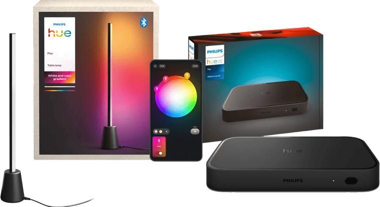 Philips Hue Play Tafellamp White and Color + HDMI Sync Box 8K