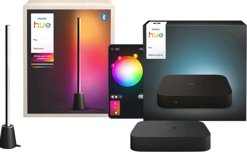 Philips Hue Play Vloerlamp + HDMI Sync Box 4K