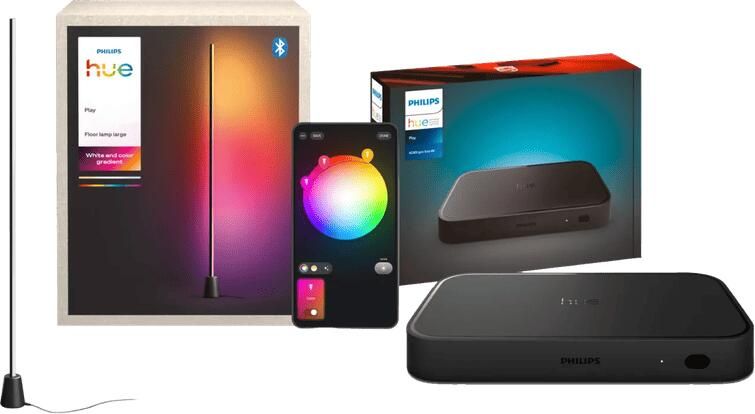 Philips Hue Play Vloerlamp White and Color + HDMI Sync Box 8K