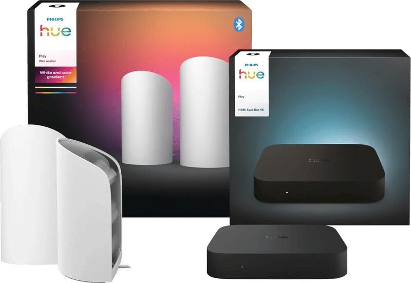Philips Hue Play Wall Washer Wit Duo Pack + HDMI Sync Box 4K