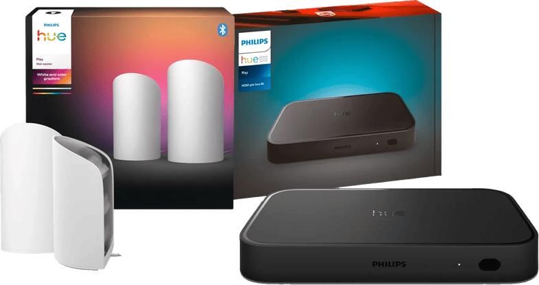 Philips Hue Play Wall Washer Wit Duo Pack + HDMI Sync Box 8K