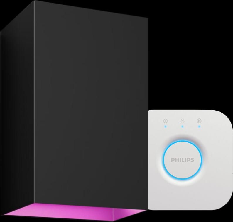 Philips Hue Resonate muurlamp White and Color zwart + Bridge