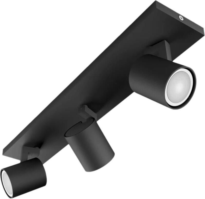 Philips Hue Runner opbouwspot White Ambiance 3 Spots Zwart + Dimmer