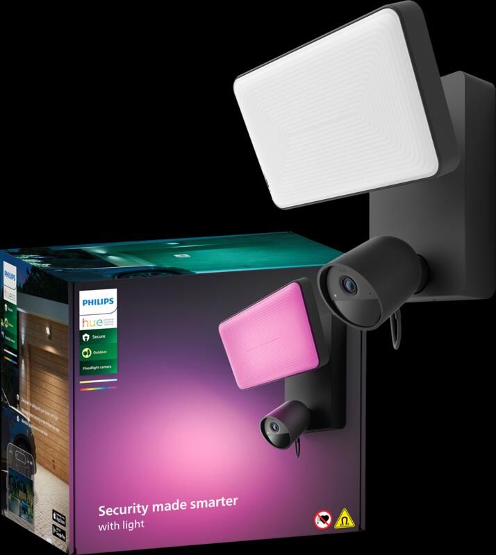 Philips Hue Secure Floodlight camera zwart
