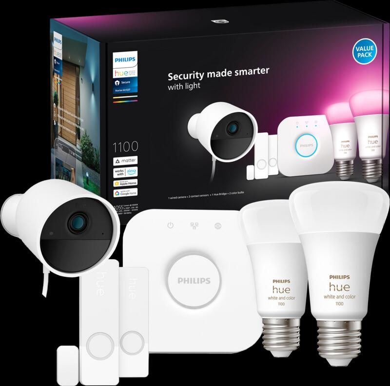 Philips Hue Secure Starterkit White and Color E27