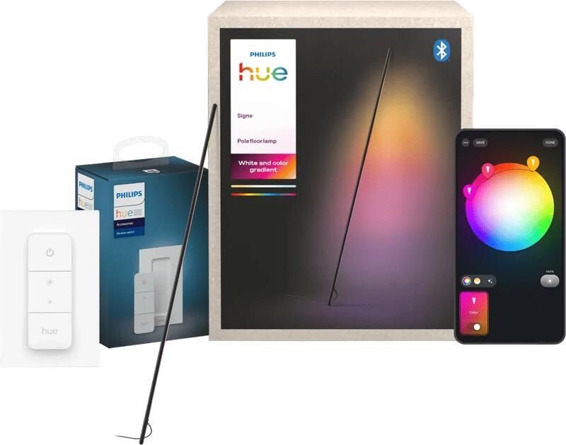 Philips Hue Signe Tube Vloerlamp + dimmer