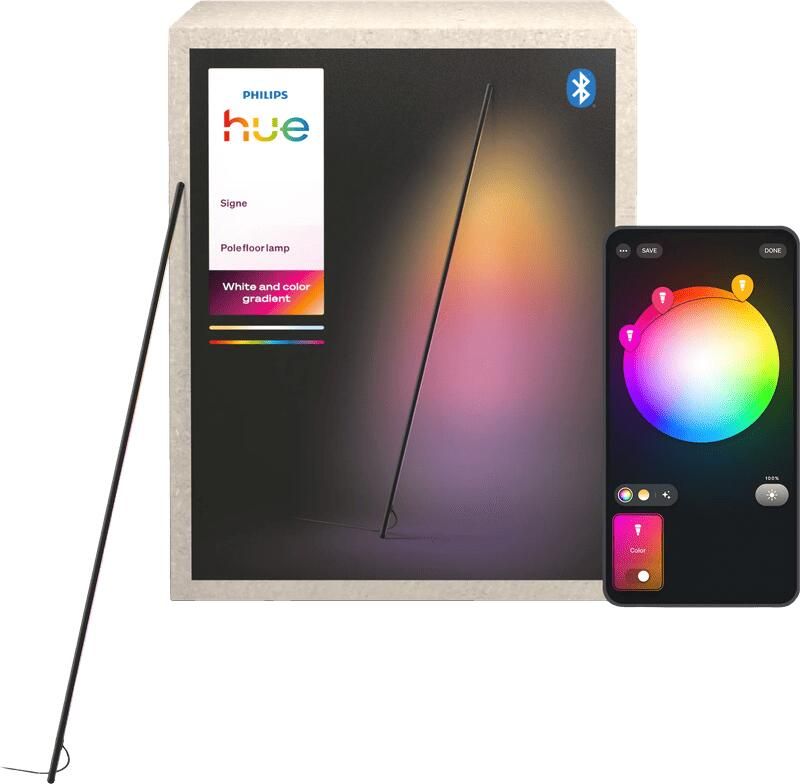 Philips Hue Signe Tube Vloerlamp Zwart