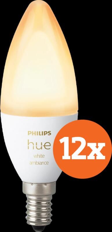 Philips Hue White Ambiance E14 12-Pack