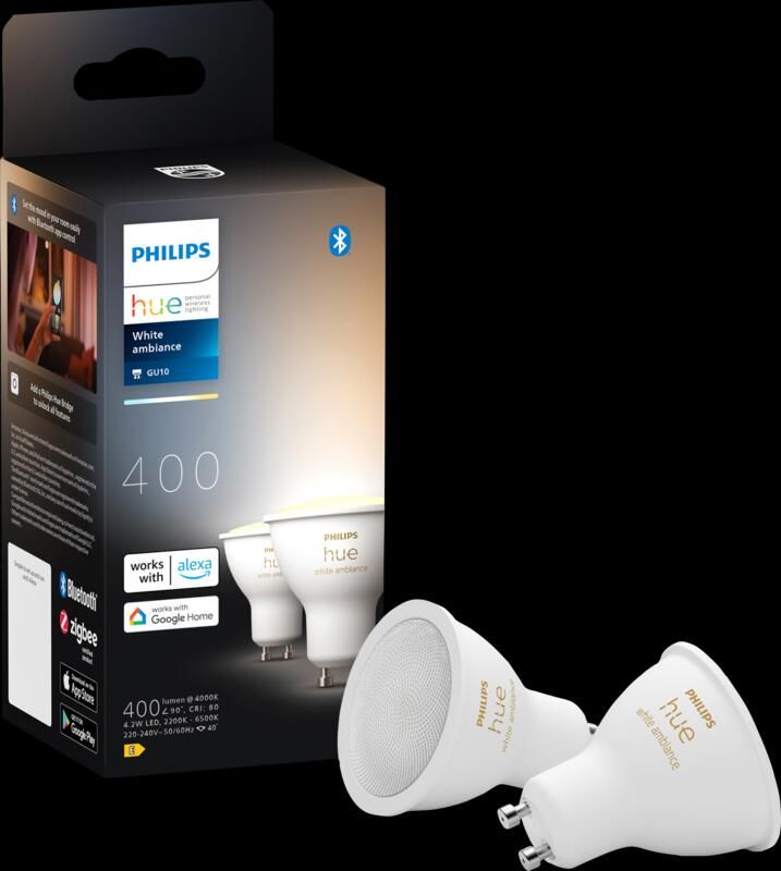 Philips Hue White Ambiance GU10 2-pack