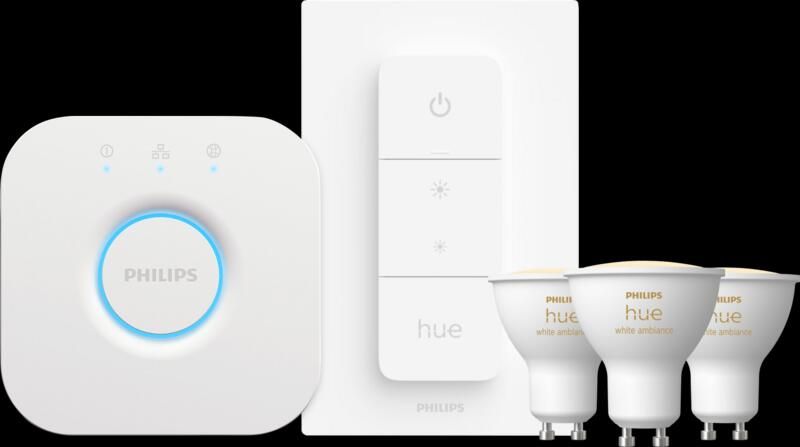 Philips Hue White Ambiance GU10 3-pack + dimmer