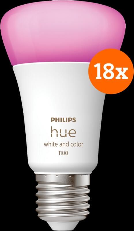 Philips Hue White and Color E27 1100lm 18-pack