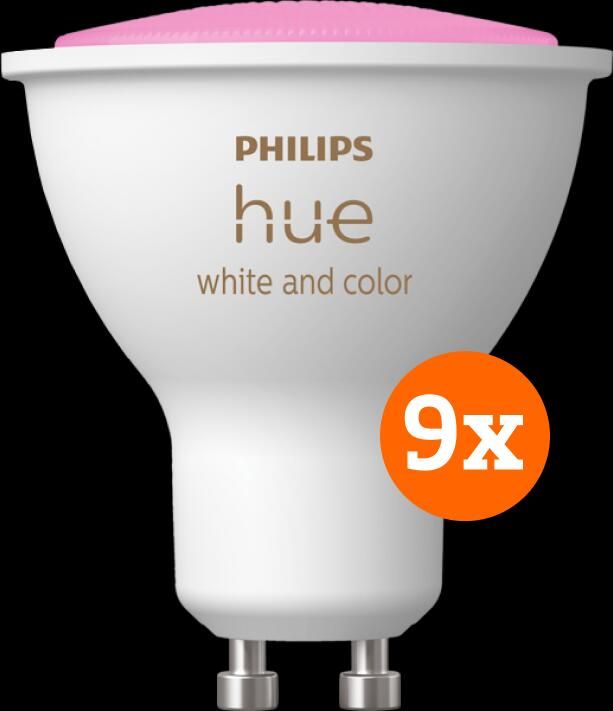 Philips Hue White and Color GU10 9-pack