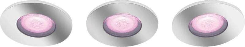 Philips Hue Xamento badkamer inbouwspot White and Color Chroom Rond 3-pack