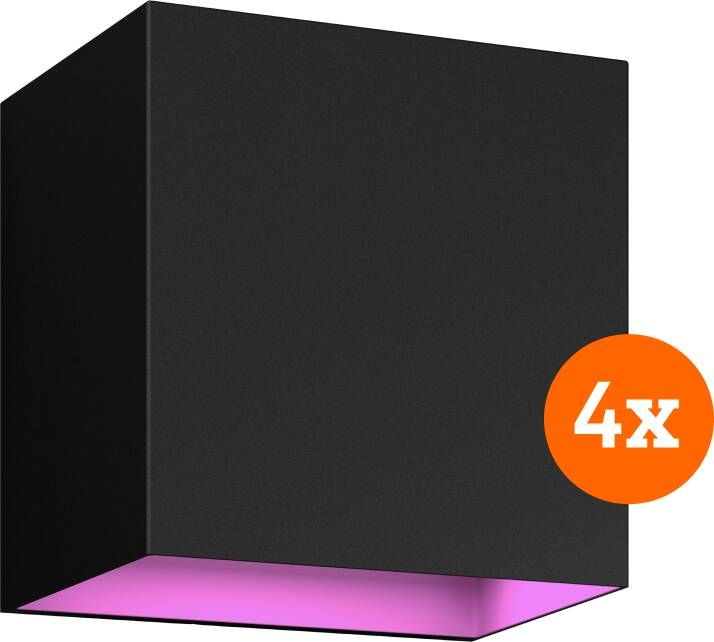 Philips Hue Resonate Downward White and Color zwart 4-pack