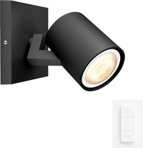 Philips Hue Runner 1-Spot opbouwspot White Ambiance Zwart + dimmer