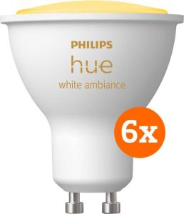 Philips Hue White Ambiance GU10 6-Pack