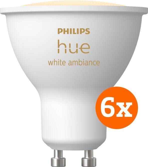 Philips Hue White Ambiance GU10 6-pack