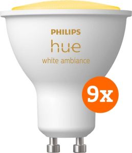 Philips Hue White Ambiance GU10 9-Pack