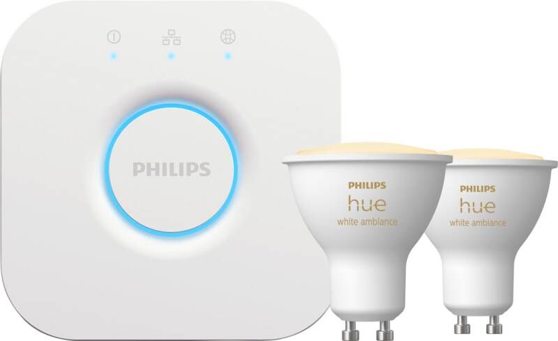 Philips Hue White Ambiance GU10 Duo pack + Hue Bridge