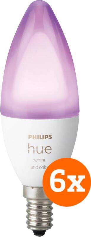 Philips Hue White and Color E14 6-Pack