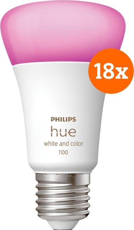 Philips Hue White and Color E27 1100lm 18-pack