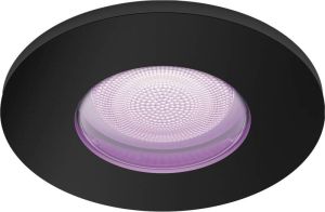 Philips Hue Xamento badkamer inbouwspot wit en gekleurd licht zwart rond