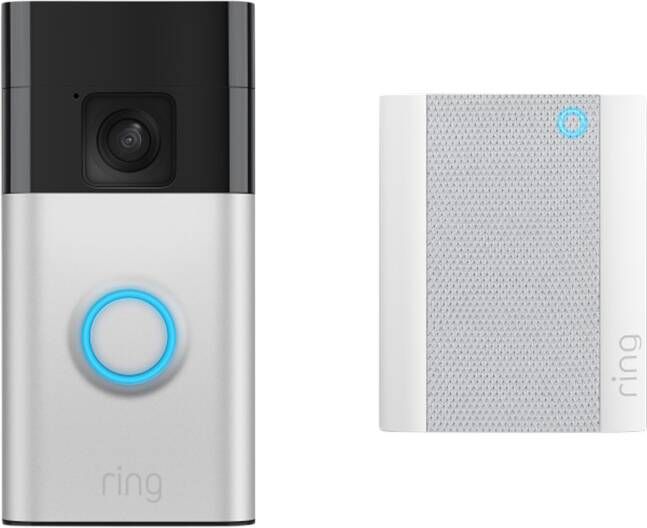 Ring Battery Video Doorbell Nikkel + Chime