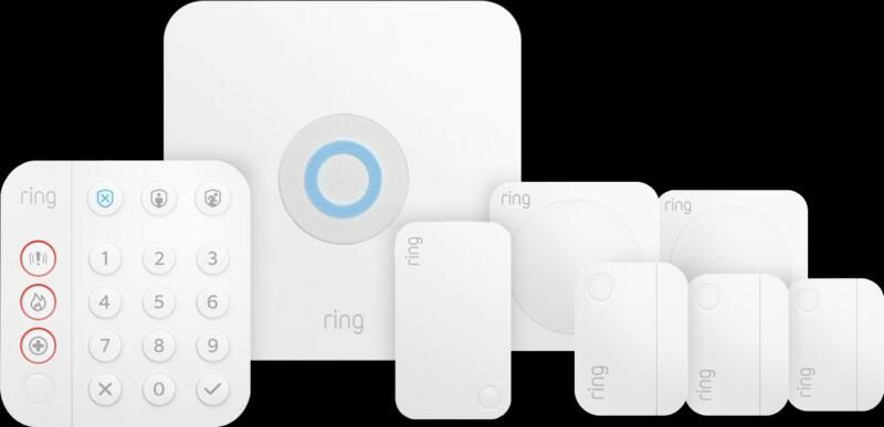 Ring Alarmsysteem met 3 magneetcontacten en 2 bewegingssensoren