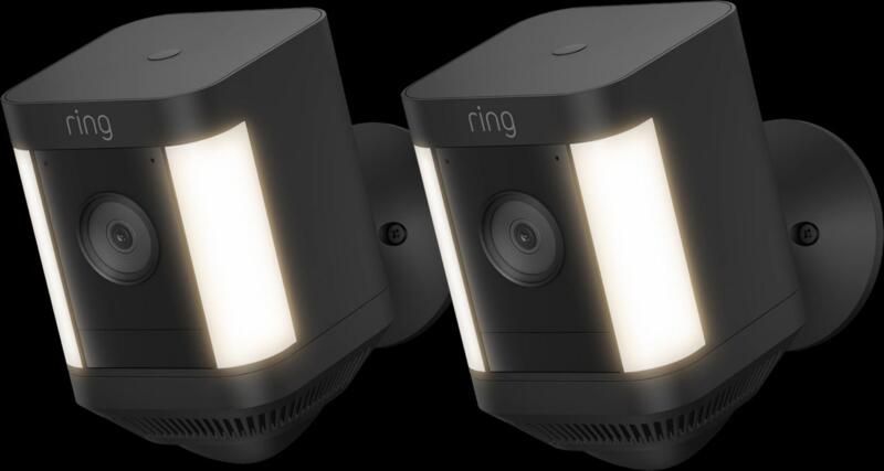 Ring Spotlight Cam Plus Battery Zwart 2-pack