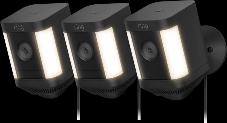 Ring Spotlight Cam Plus Plug In Zwart 3-pack
