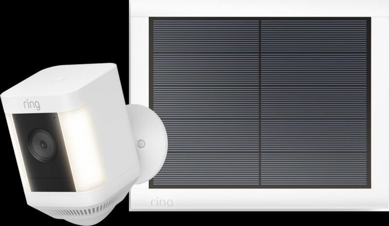 Ring Spotlight Cam Plus Wit Zwart + usb-C zonnepaneel