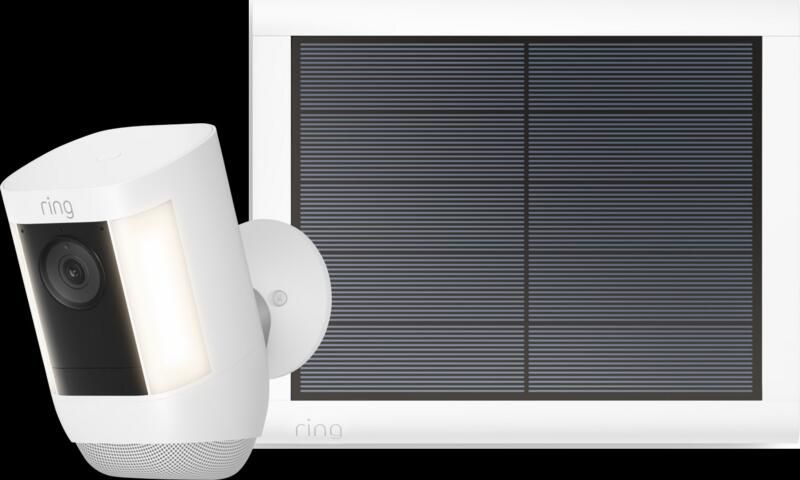Ring Spotlight Cam Pro Battery Wit + usb-C zonnepaneel