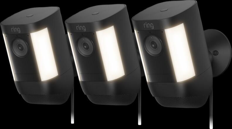 Ring Spotlight Cam Pro Plug In Zwart 3-pack