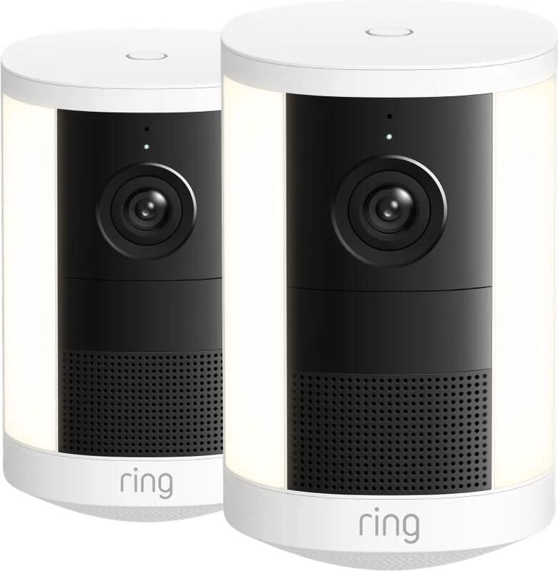 Ring Spotlight Camera 2e Generatie Batterij Wit Duo Pack