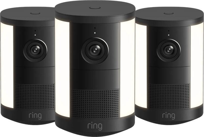 Ring Spotlight Camera 2e Generatie Batterij Zwart 3-Pack