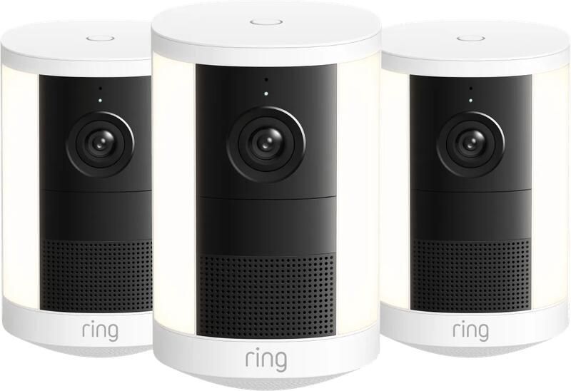 Ring Spotlight Camera 2e Generatie Stekker Wit 3-Pack