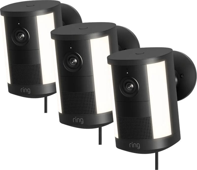 Ring Spotlight Camera 2e Generatie Stekker Zwart 3-Pack