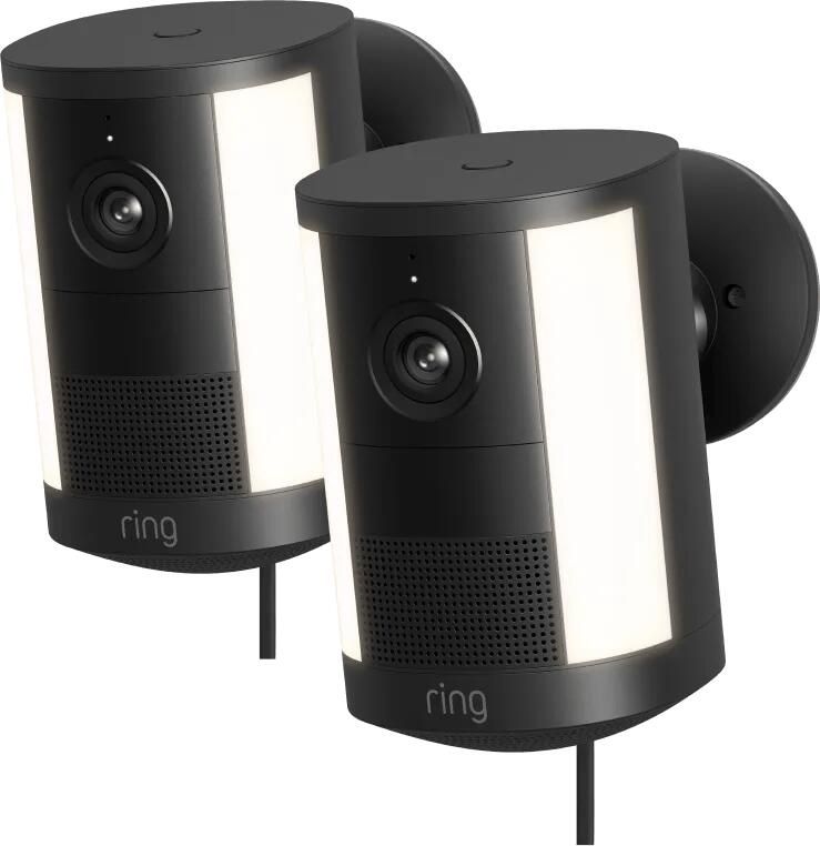 Ring Spotlight Camera 2e Generatie Stekker Zwart Duo Pack