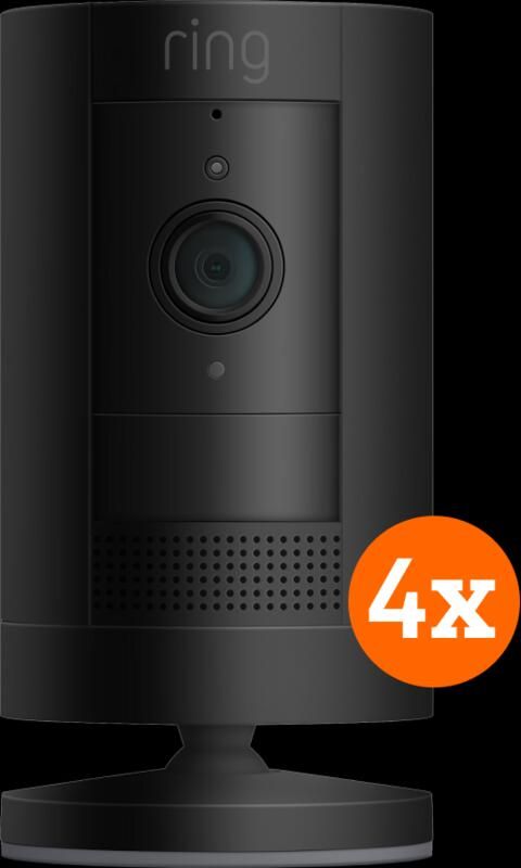 Ring Stick Up Cam Battery Zwart 4-pack