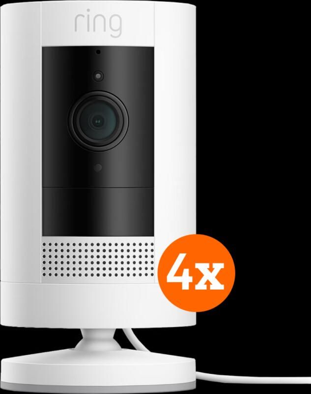 Ring Stick Up Cam Plug-In Wit 4-pack