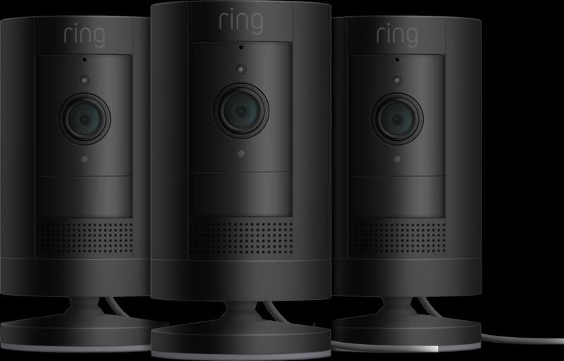 Ring Stick Up Cam Plug-In Zwart 3-pack