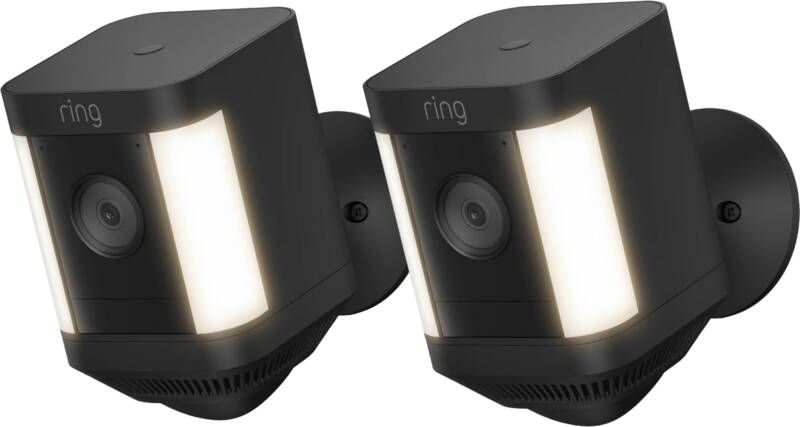 Ring Spotlight Cam Plus Battery Zwart 2-pack