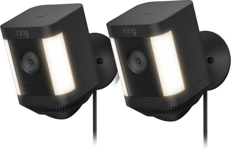 Ring Spotlight Cam Plus Plug In Zwart 2-pack