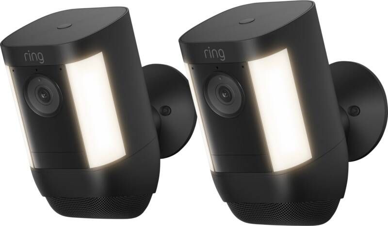 Ring Spotlight Cam Pro Battery Zwart 2-pack