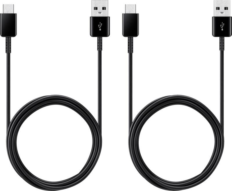 Samsung Usb A naar Usb C Kabel 1 5 Kunststof Zwart Duo Pack